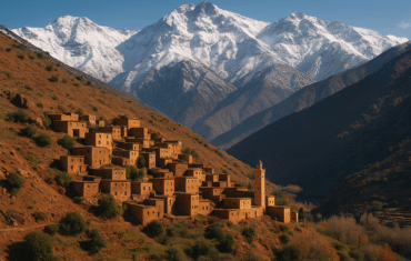Atlas Mountains with autumn colors, representing the best months to travel to Morocco