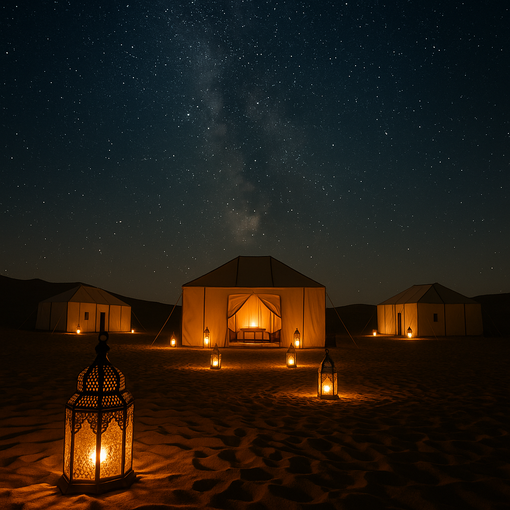 Morocco desert tours from Marrakech – luxury camp in the Sahara under the stars